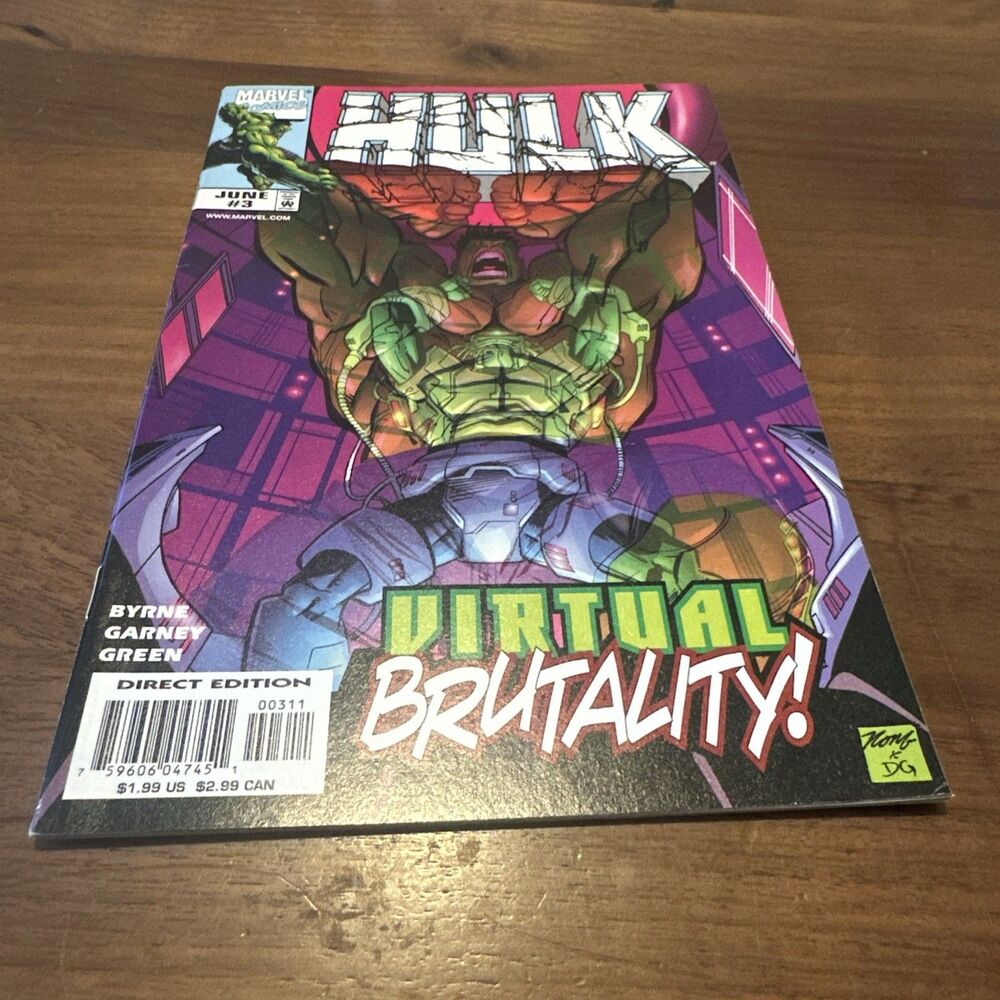 5 for $30 Hulk #3 Vol. 2 1999 Marvel Comics Comic Book Virtual Brutality